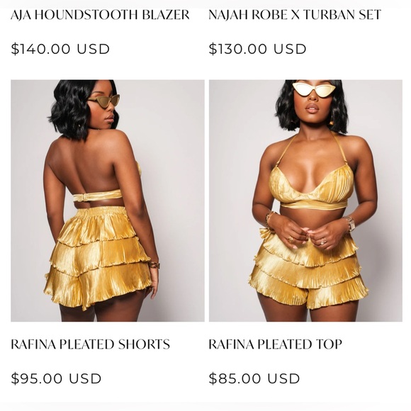 Gold Short Set - Picture 3 of 3